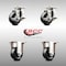Service Caster 3 Inch 316SS Hard Rubber Wheel Swivel Top Plate Caster Brake 2 Rigid SCC, 2PK SCC-SS31620S314-HRS-TLB-2-R-2 - alternate 5